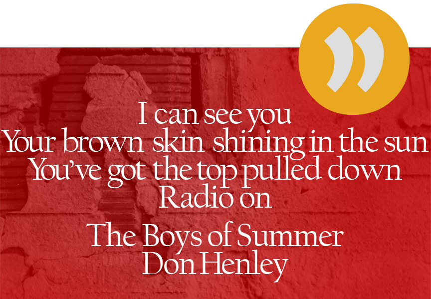 Boys of Summer. Don Henley.