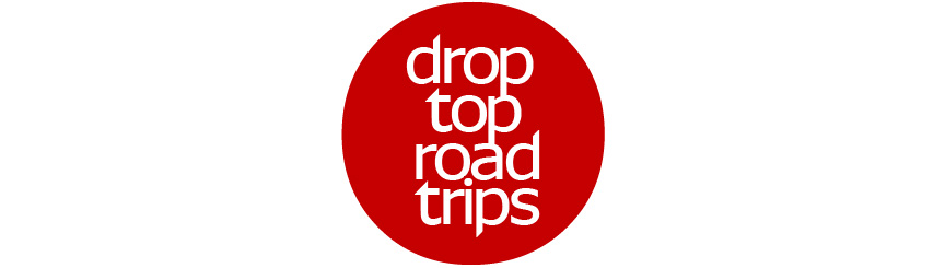 drop top road trips button badge