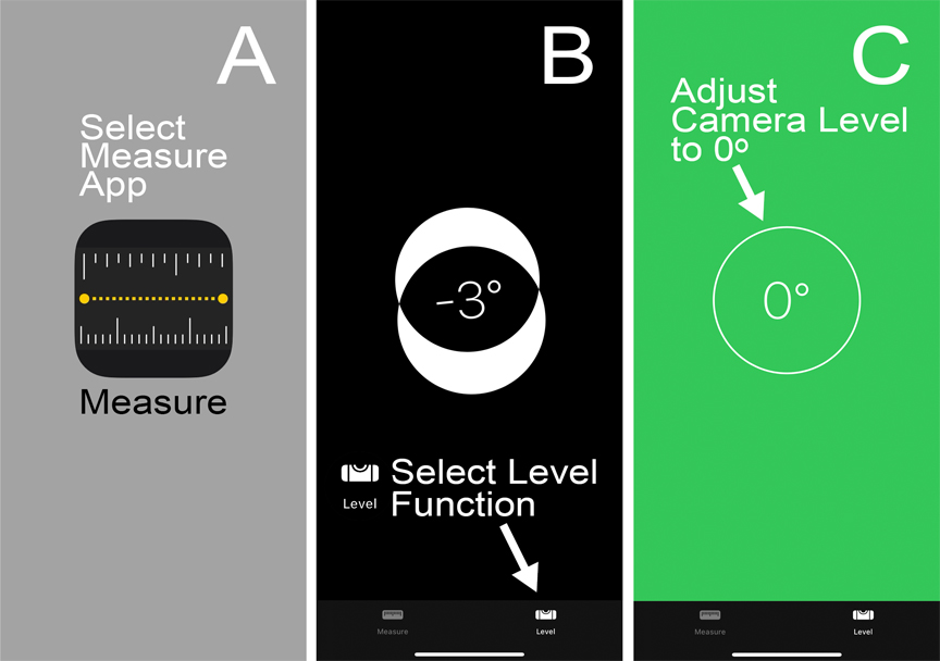 How to adjust the level position of your iPhone for copy work.