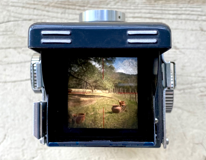 Looking through the viewfinder of my first adjustable camera.